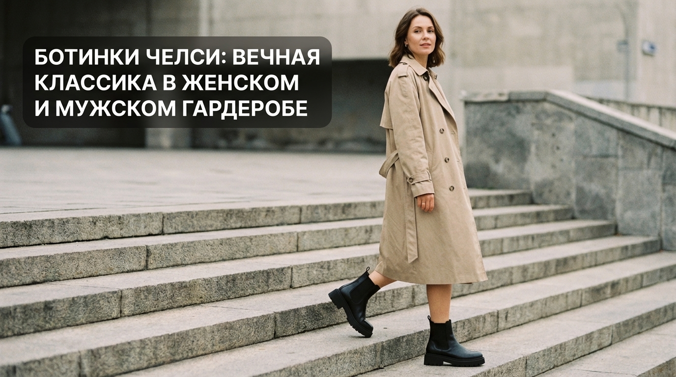 Классические женские и мужские ботинки челси в базовом гардеробе
