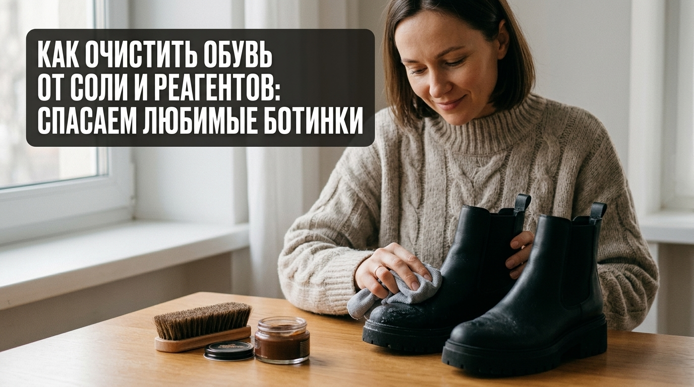 Эффективные способы очистки зимней обуви от белых разводов соли и химических реагентов в домашних условиях