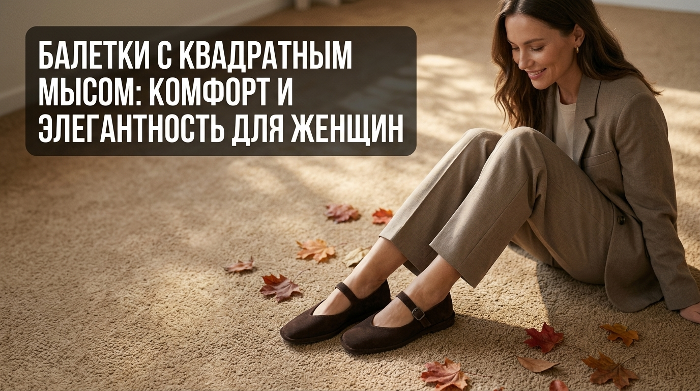 Элегантные и комфортные балетки с квадратным мысом для женщин
