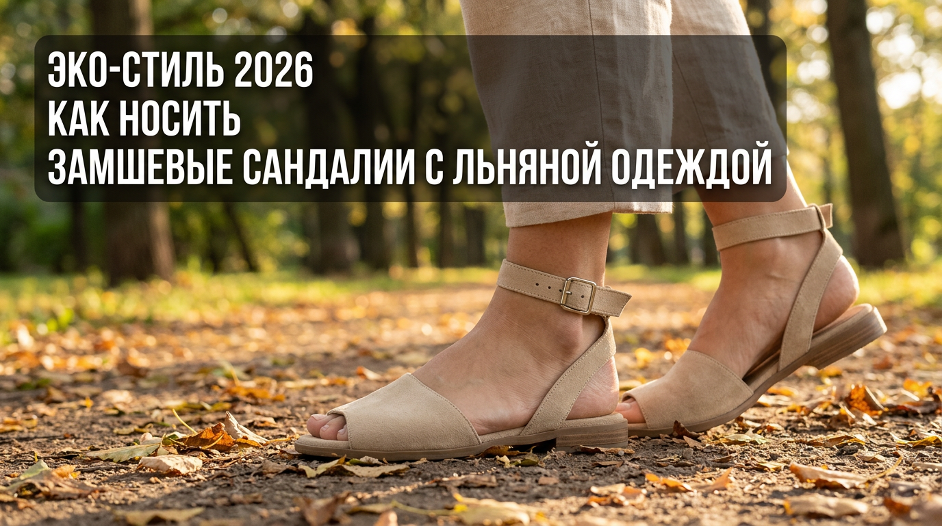 Современный эко-стиль 2026 года: сочетание замшевых сандалий и льняной одежды