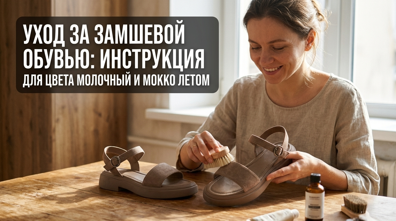 Замшевая обувь молочного и мокко цвета на летнем фоне
